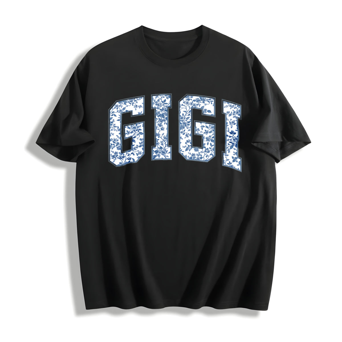 Floral Gigi for Gigi Cotton T-Shirt in Black