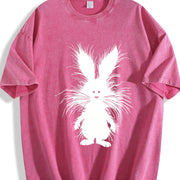 Spring and Commute Versatile Vintage Washed T-Shirt in Red