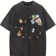 Silly Goose Special Education Teacher Vintage Washed T-Shirt in Black