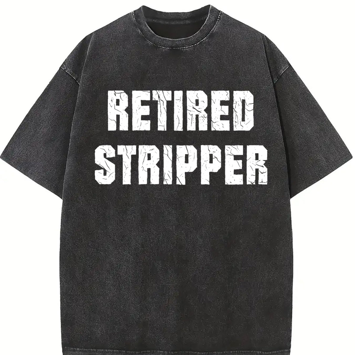 Hilarious For Strippers With Bold Designs vintage washed oversized T-shirt in Black