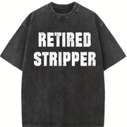 Hilarious For Strippers With Bold Designs vintage washed oversized T-shirt in Black