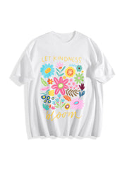 Let Kindness Bloom Cotton T-Shirt in White