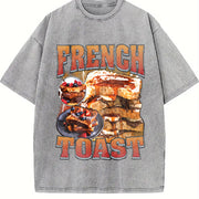 French Toast Bootleg Rap Vintage Washed T-Shirt in Gray
