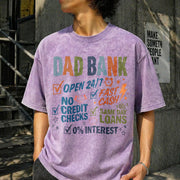The Dad Bank Accountant Daddy Vintage Washed T-Shirt in Purple