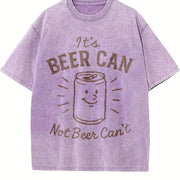 It's Beer Can Not Beer Can't Vintage Washed T-Shirt in Purple