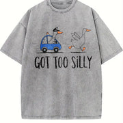Got Too Silly Goose Matching Father & Son Vintage Washed T-Shirt in Gray