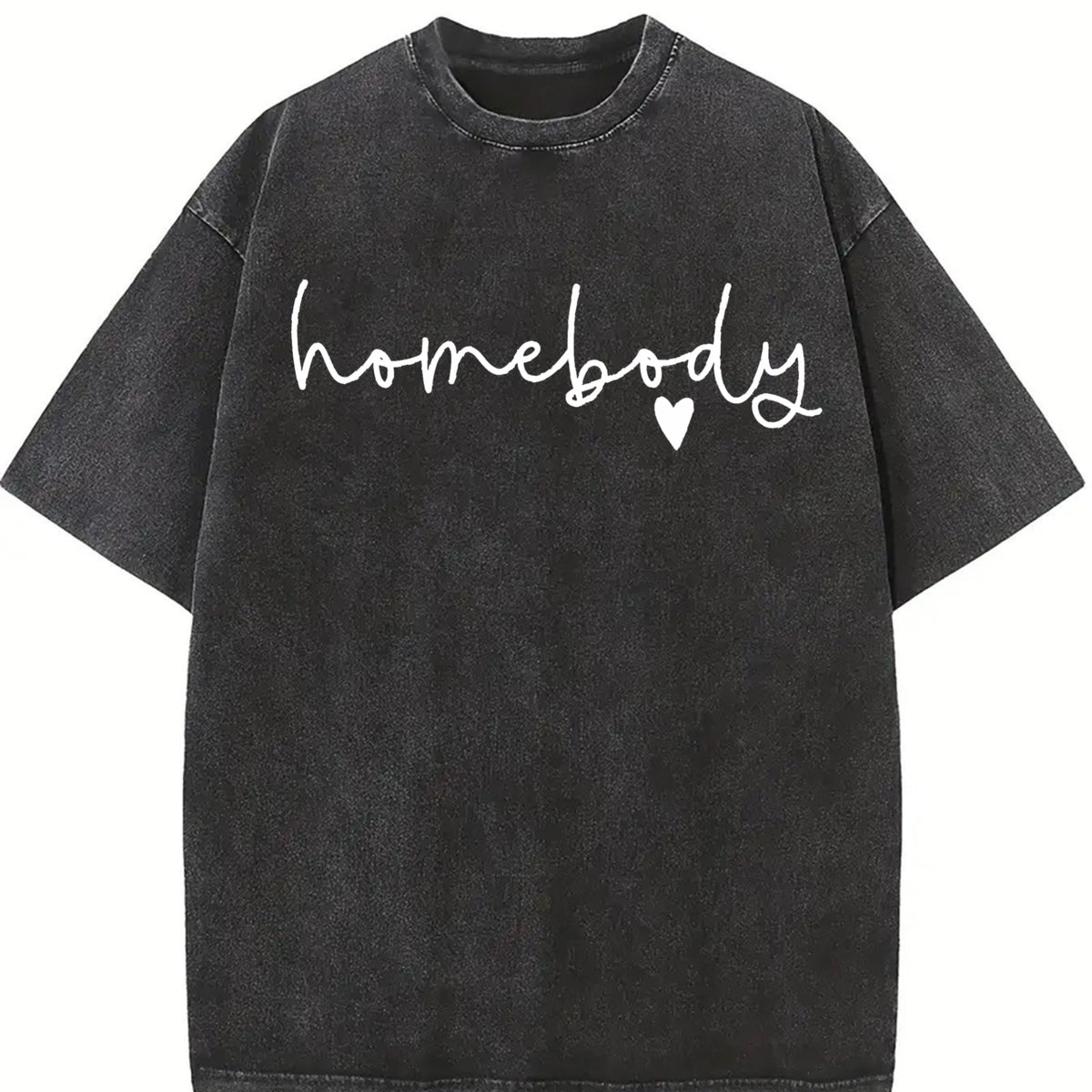 Homebody Cute For Her vintage washed oversized T-shirt in Black