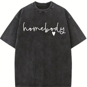 Homebody Cute For Her vintage washed oversized T-shirt in Black
