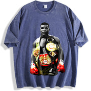 Iron Mike Undisputed Champion vintage washed oversized T-shirt in Blue