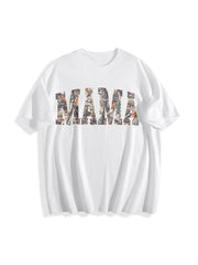 Hunting Mama Camo Mama Cotton T-Shirt in White