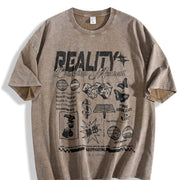 Reality Jackson Moment Vintage Washed T-Shirt in Brown
