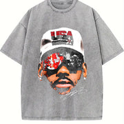 LEBRONNN Classic vintage washed oversized T-shirt in Gray