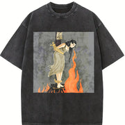 Keep Calm Dark & Beach Vintage Washed T-Shirt in Black