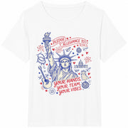 Pledge Allegiance to Your Hands Your Team Your Vibes Cotton T-Shirt in White