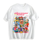 Powerpuff GIRLS All Seasons Cotton T-Shirt in White