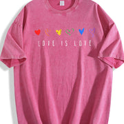 For Formal Urban Distressed Enthusiasts Vintage Washed T-Shirt in Red