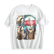 Three Raccoons Dr Pepper Cotton T-Shirt in White
