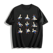 Wrestling Silly Goose Cotton T-Shirt in Black