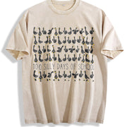 Silly Goose 100 Days of School Vintage Washed T-Shirt in Beige