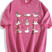 Silly Goose Softball Vintage Washed T-Shirt in Red