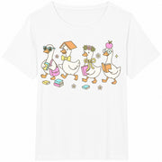 Teacher Kindergarten Teacher Goose Preschool Teacher First Cotton T-Shirt in White