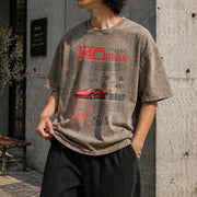 Ferrari F40 Vintage Washed T-Shirt in Brown