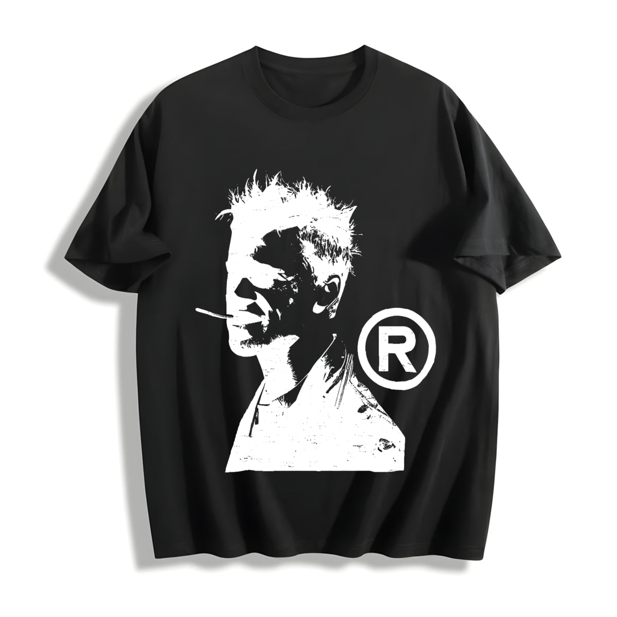 Fight Club Gothic Grunge Y2k Emo Scene Amity Affliction Cotton T-Shirt in Black