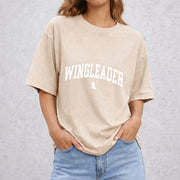 Xaden Riorson Wingleader vintage washed oversized T-shirt in Beige