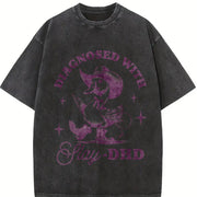 Retro Goose Diagnosed with Slay-dhd Vintage Washed T-Shirt in Black