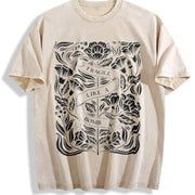 Fragile Like a Bomb Vintage Washed T-Shirt in Beige