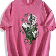 Shinazugawa Sanemi Wind Hashira v2 Demon Slayer Kimetsu vintage washed oversized T-shirt in Red