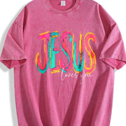 Love You Vintage Washed T-Shirt in Red