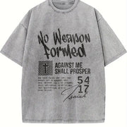 Retro 230 Pure Christian Street Style Distressed Youth vintage washed oversized T-shirt in Gray