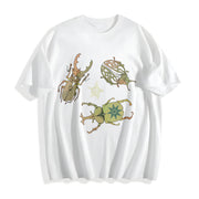 Allomyrina Dichotoma Insect Lover Cotton T-Shirt in White