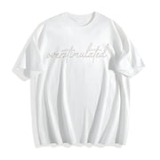 Overstimulated Sarcastic Cotton T-Shirt in White
