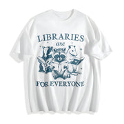 Libraries Are for Everyone Cotton T-Shirt in White