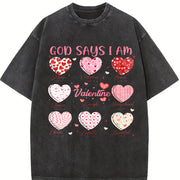 ✝️ Love Jesus God Vintage Washed T-Shirt in Black
