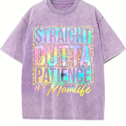 Outta Patience for Curvy Vintage Washed T-Shirt in Purple