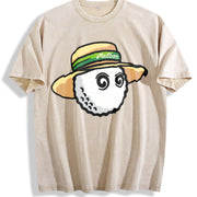 ZestLoop Malbon Golf Bucket Character Vintage Washed T-Shirt in Beige