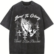 Road to Glory Vintage Washed T-Shirt in Black