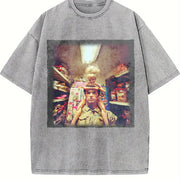 Glam Doll at the Grocery Store Vintage Washed T-Shirt in Gray