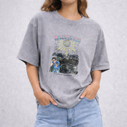 Kiss All The Time Disco Occasionally vintage washed oversized T-shirt in Gray