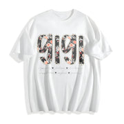 Personalized Gigi Custom Gigi with Kids Names Cotton T-Shirt in White