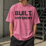 Built Different Vintage Washed T-Shirt in Red