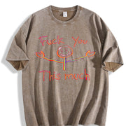 Fuck You This Much Vintage Washed T-Shirt in Brown