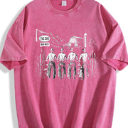 Western Cowboys ® Retro Wild West Vintage Washed T-Shirt in Red