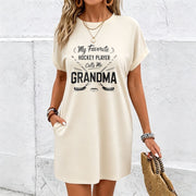 Elegant Long Dress- and Home and Outing Dress Cotton T-Shirt in White