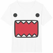Domo Monster Face Cotton T-Shirt in White