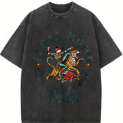 Feral Moms Social Club Vintage Washed T-Shirt in Black