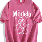 Modelo Fishing Spirit Vintage Washed T-Shirt in Red